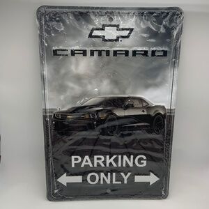 Chevrolet Camaro Black Camaro Parking Only Tin Metal Sign 12" x 8" Sealed!